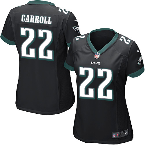 Women's Limited Nolan Carroll Nike Jersey Black Alternate - #22 NFL Philadelphia Eagles